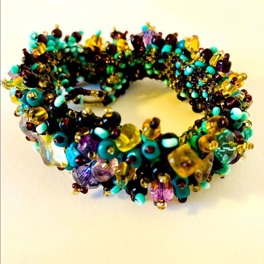 Multi-color Thick Bead Bracelet